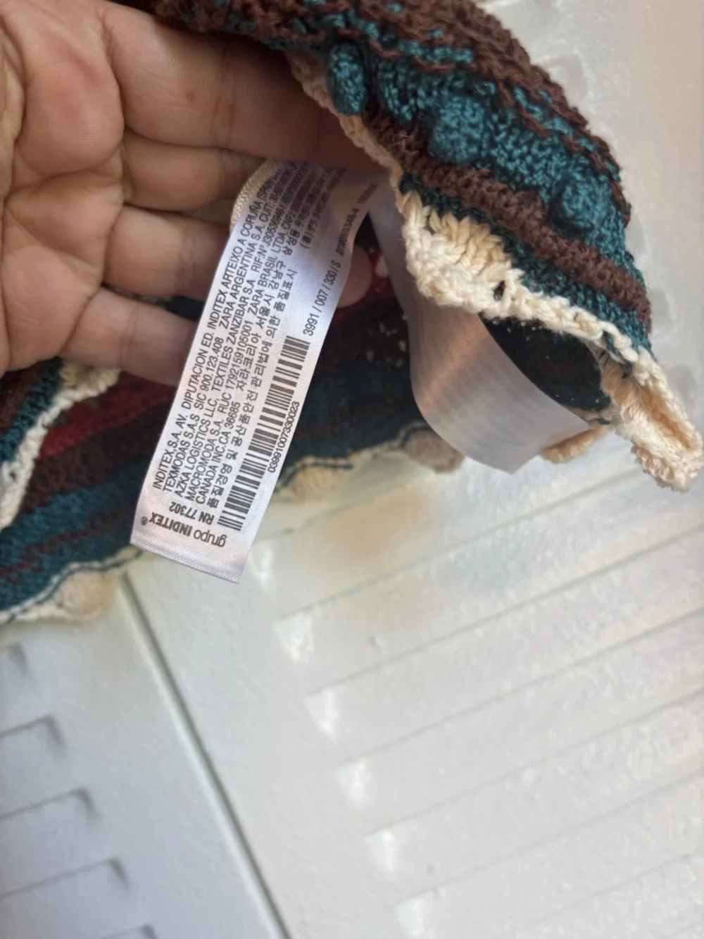 ZARA Boho Crochet Crop Top – Summer Luxe Knit in Earth Tones (Size S) - Picture 7 of 10